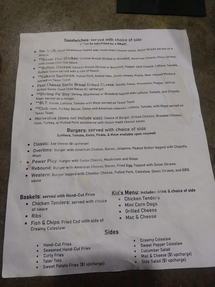 The Draft Sports Bar And Grill Menu image 4
